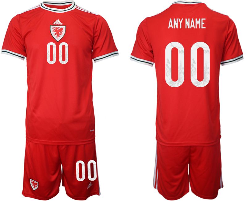 Cheap Men 2022 World Cup National Team Welsh home red customized Soccer Jersey